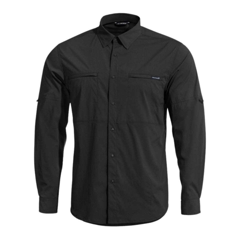 Outdoor Tactical Erkek Gömleği - Pentagon - Wayne - Black - K02029