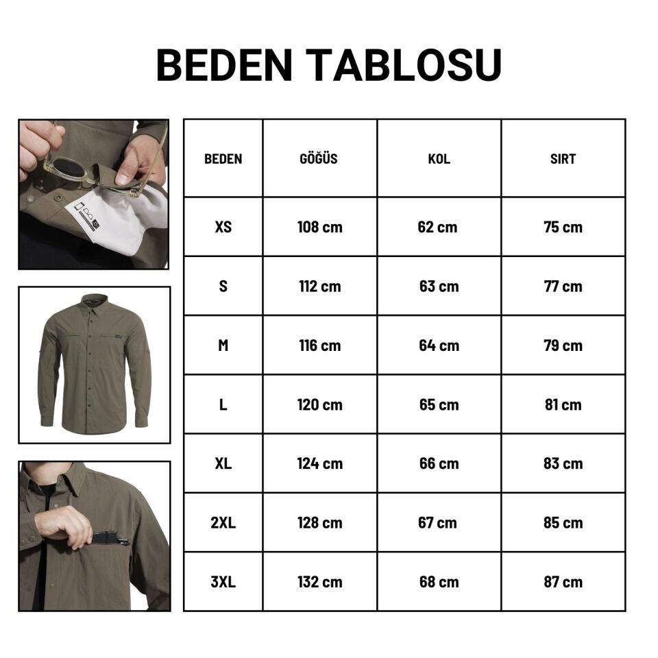 Outdoor Tactical Erkek Gömleği - Pentagon - Wayne - Black - K02029