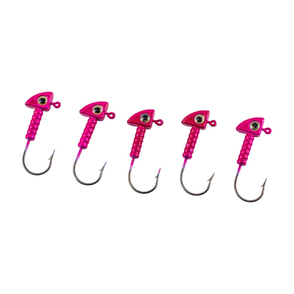 Jighead - Zoka - Kurşunlu Olta İğnesi - (XH-A 06) - Pembe - 7 Gr - 5 Adet