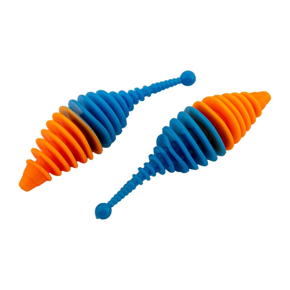 Silikon Kurt Yem - 3g 65mm - Fishack Wormix - 1 Adet - Turuncu/Mavi