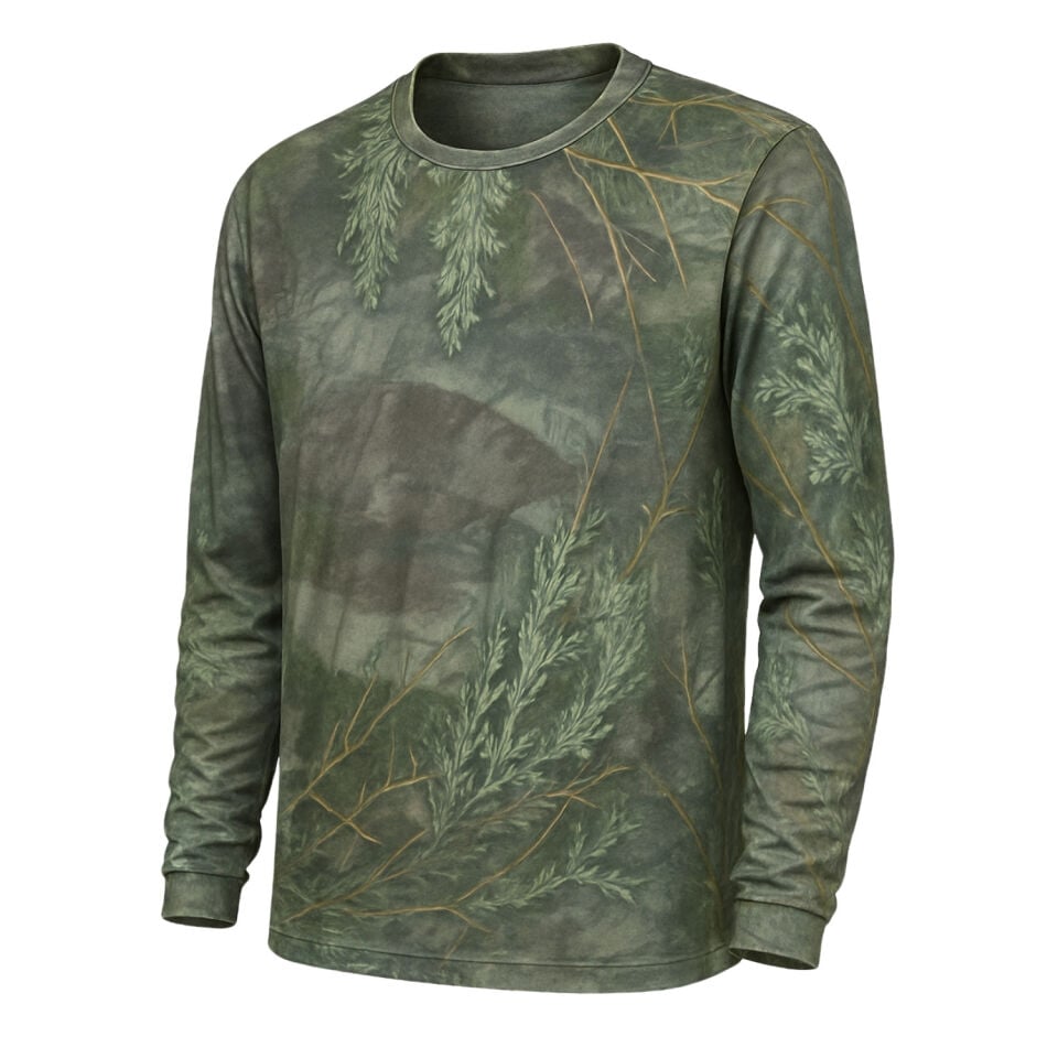 Adaçayı Orman Desenli Mikrofiber Sweatshirt - Avcı Sweatshirt - Hızlı Ku