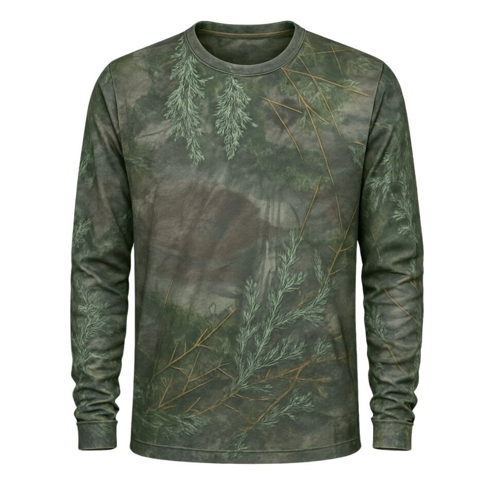 Adaçayı Orman Desenli Mikrofiber Sweatshirt - Avcı Sweatshirt - Hızlı Ku
