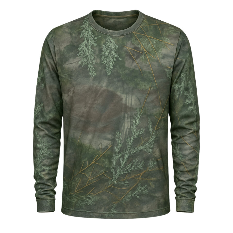 Adaçayı Orman Desenli Mikrofiber Sweatshirt - Avcı Sweatshirt - Hızlı Ku