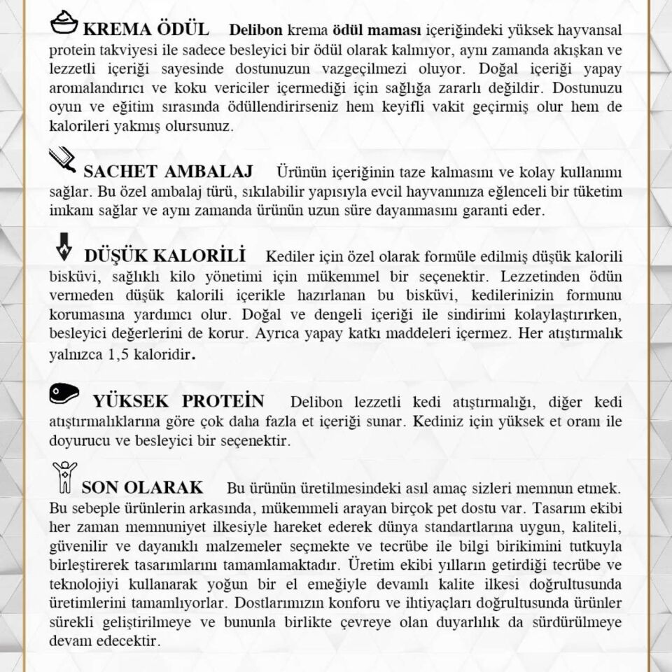 Kedi Ödül Maması - Creamy - Somonlu - 15 gr 5'li - Delibon