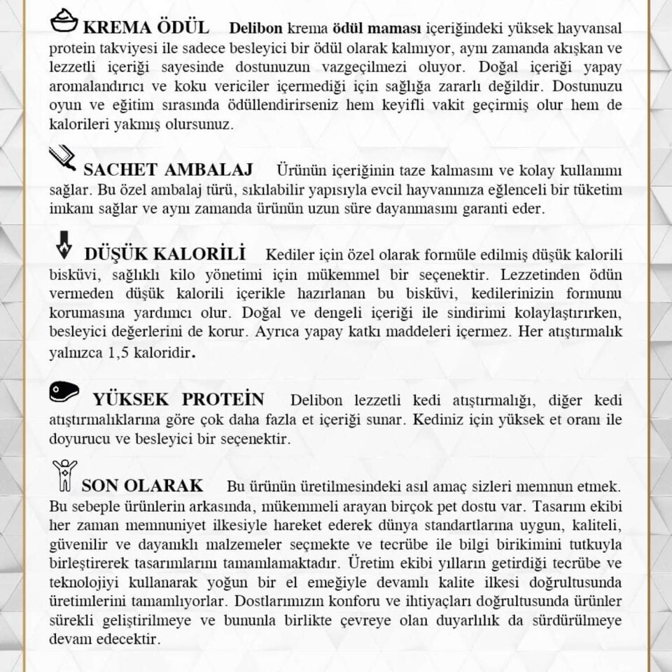Kedi Ödül Maması - Creamy - Tavuklu - 15 gr 5'li - Delibon