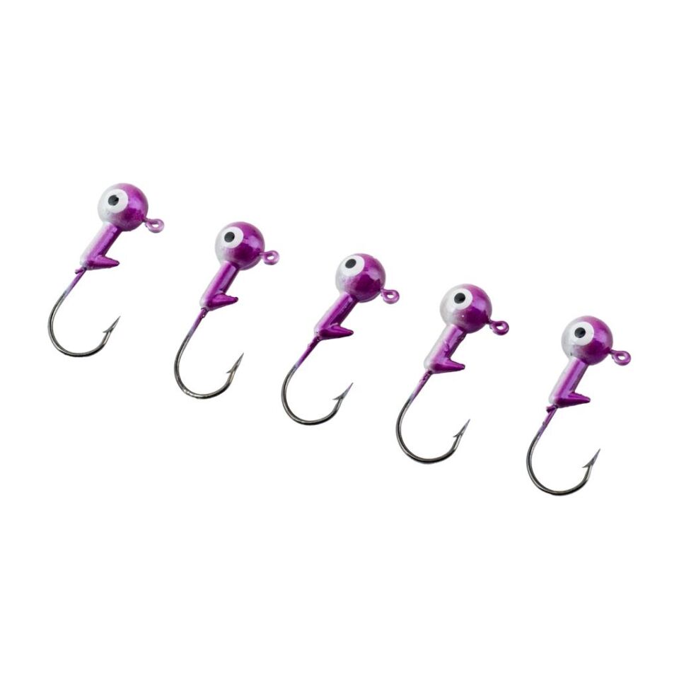 Jighead - Zoka - Kurşunlu Olta İğnesi - (XH-A 02) - Mor Beyaz - 6 Gr - 5 Adet