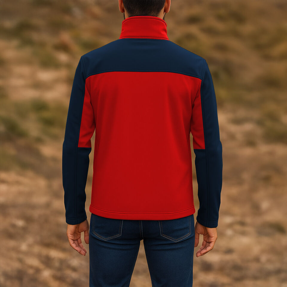 Su ve Rüzgar Geçirmez Softshell Mont - Lemigo - Kırmızı-Lacivert