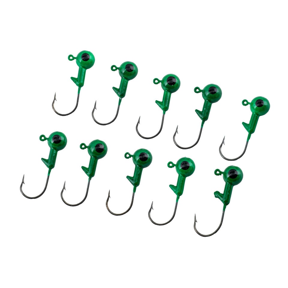Jighead - Zoka - Kurşunlu Olta İğnesi - (XH-A 02) - Yeşil - 21 Gr - 10 Adet