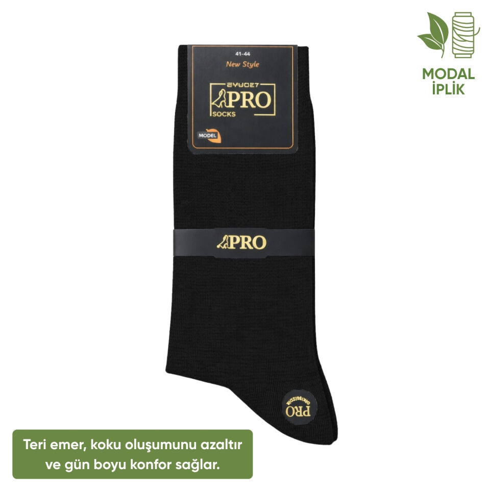 Modal İplik Erkek Soket Çorap - 3 Çift - Dikişsiz - Atlas - 18002 - Set 5