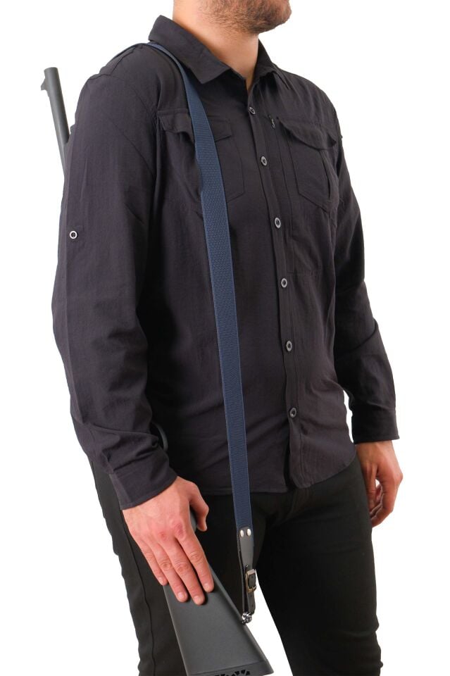 Tüfek Askı Kayışı - Savage - 4 cm Kolon - Lacivert