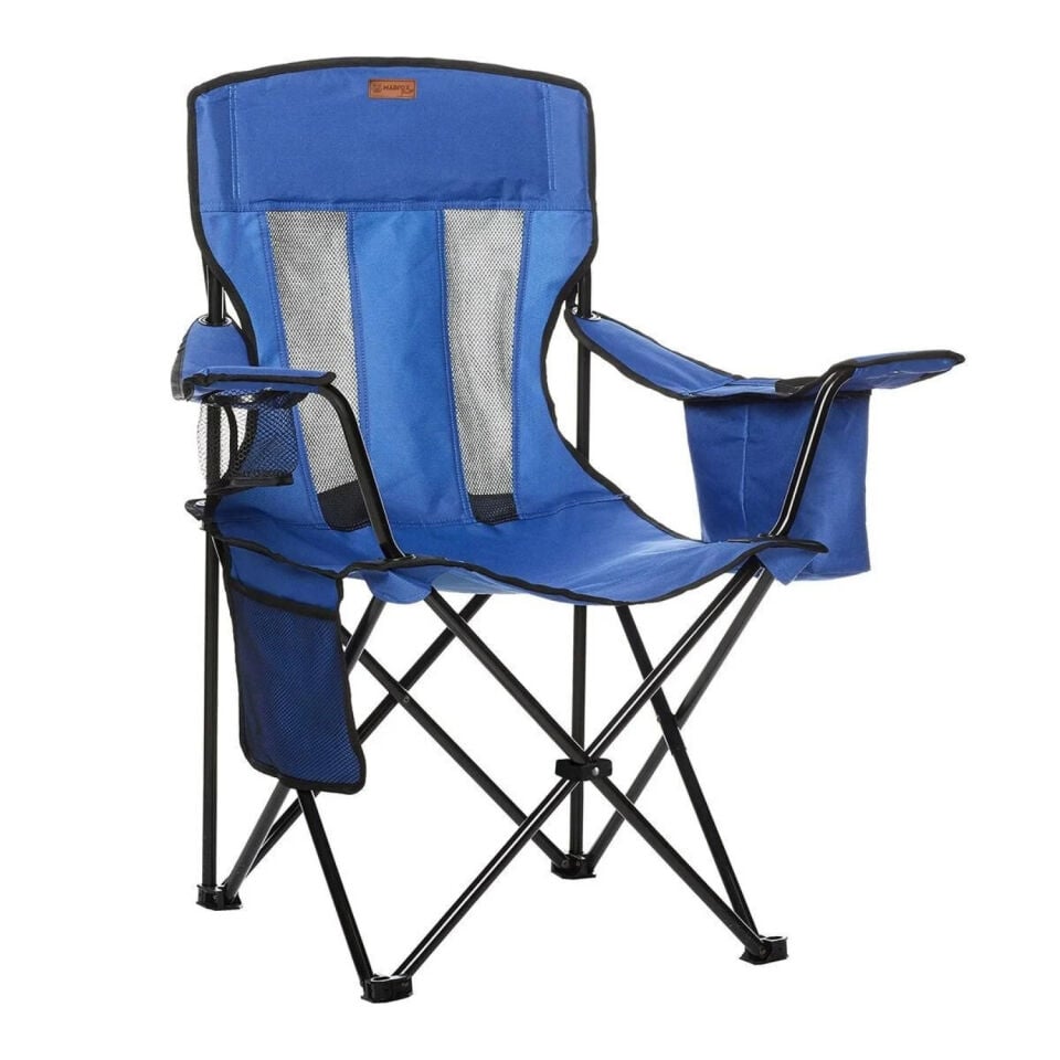 Katlanır Kamp Piknik Sandalyesi - Madfox Beacon - Bardaklıklı - Mavi - 547286