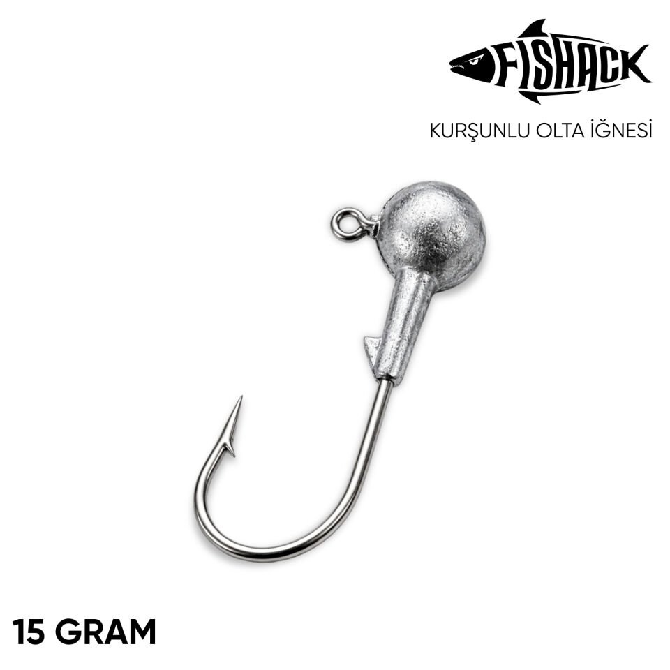 Jighead - Zoka - Kurşunlu Olta İğnesi - Gümüş - 15 gr