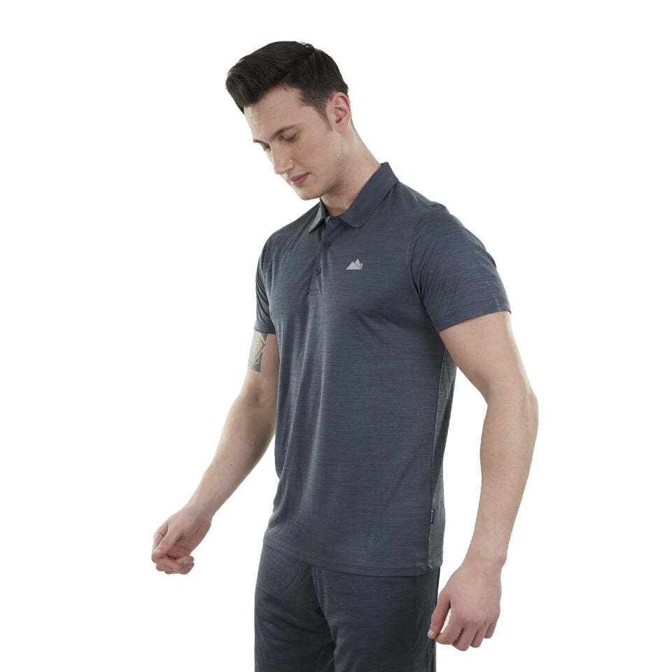 Spor Erkek Polo Yaka Tişört - Hızlı Kuruyan Tişört - Ultra Dry Antrasit (600613)