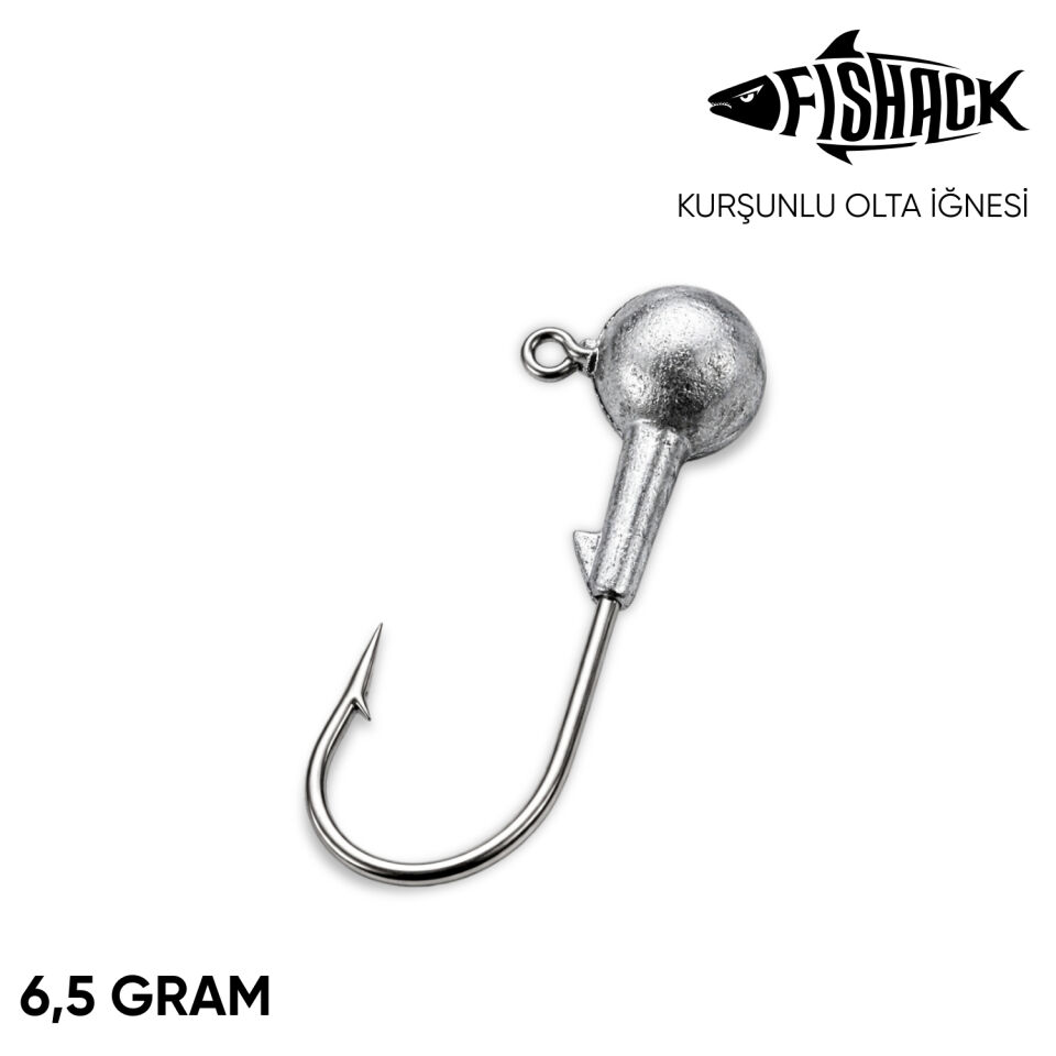 Jighead - Zoka - Kurşunlu Olta İğnesi - Gümüş - 6,5 gr