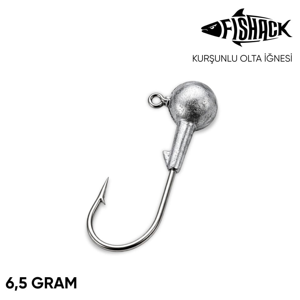Jighead - Zoka - Kurşunlu Olta İğnesi - Gümüş - 6,5 gr