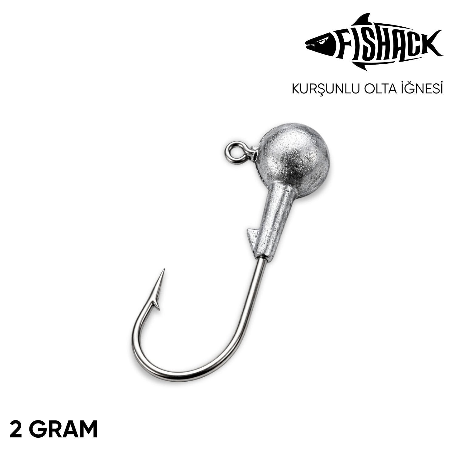 Jighead - Zoka - Kurşunlu Olta İğnesi - Gümüş - 2 gr
