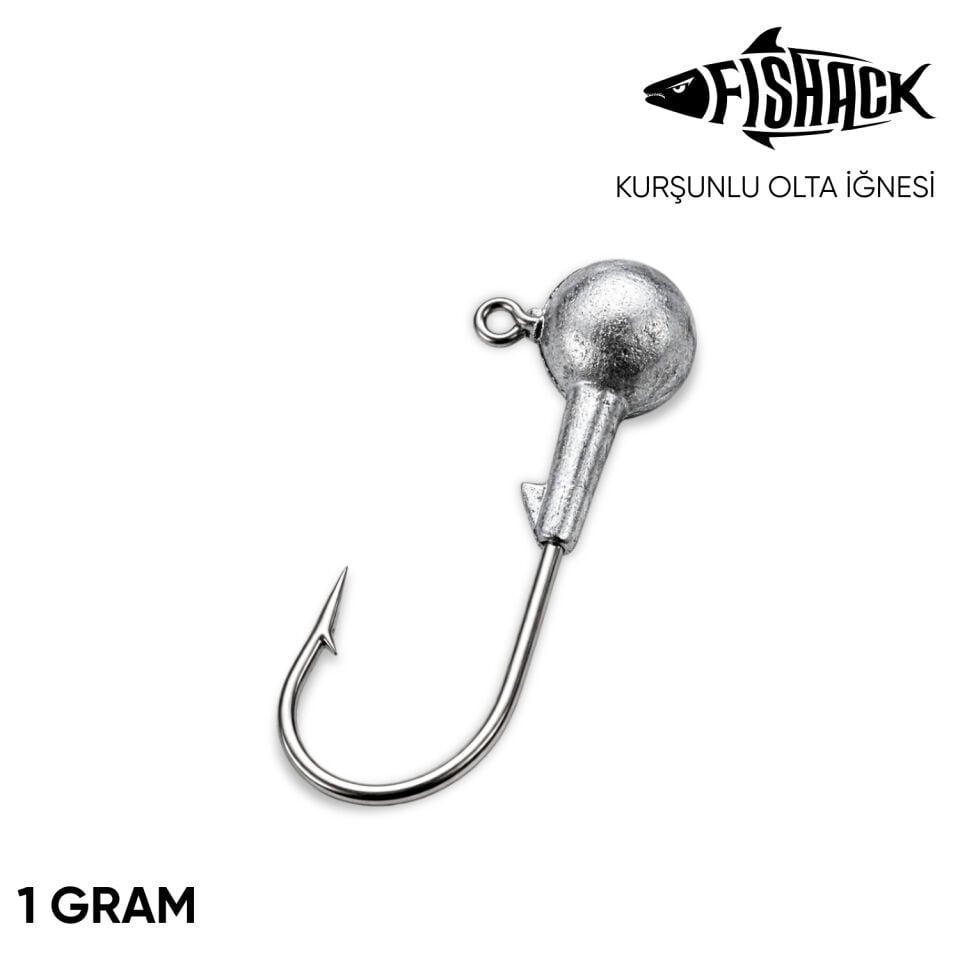 Jighead - Zoka - Kurşunlu Olta İğnesi - Gümüş - 1 gr