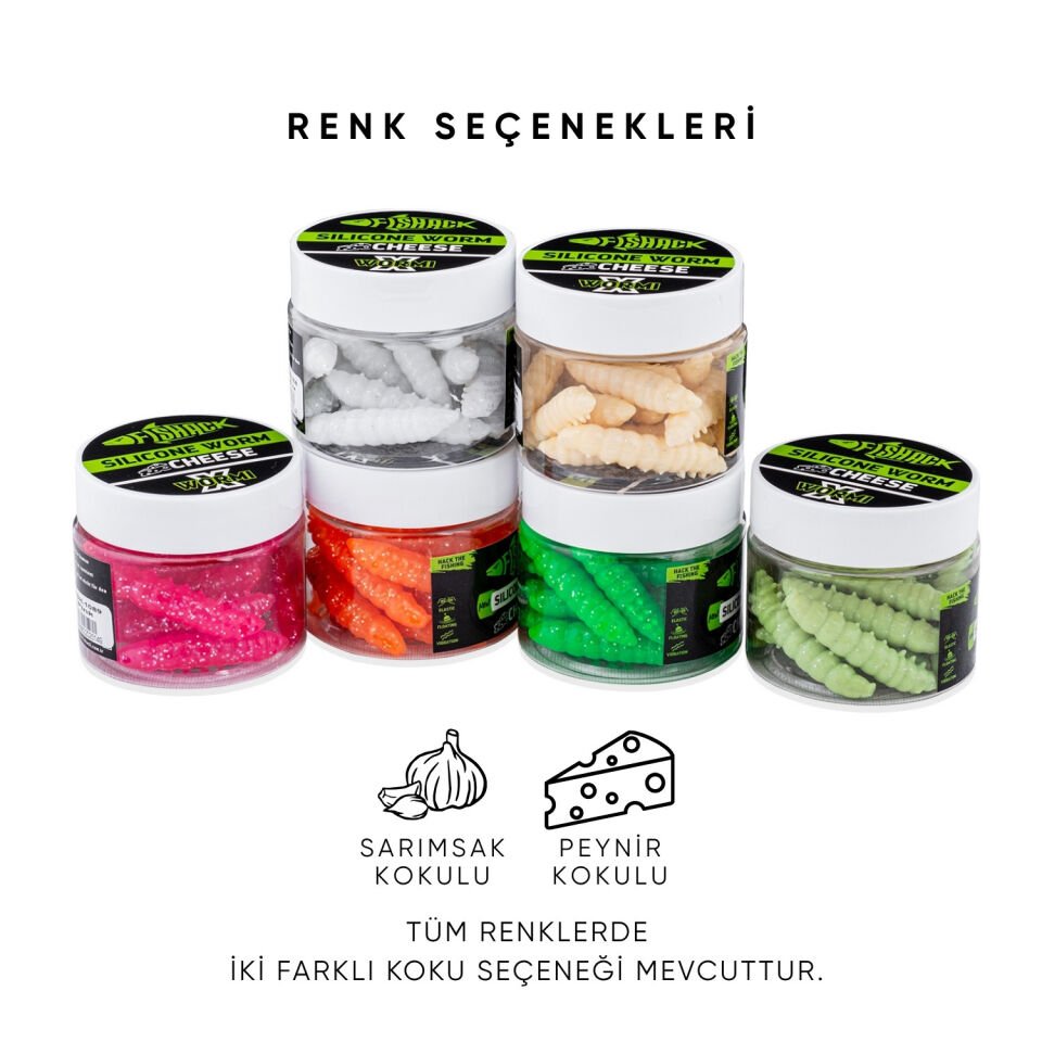 Yüzen Silikon Kurt - Glow Alabalık Yemi - 37mm - Peynir Kokulu - Yeşil