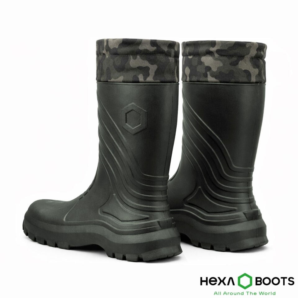 Ultra Hafif EVA Uzun Avcı Çizmesi - Haki - Konçlu - Hexa Boots