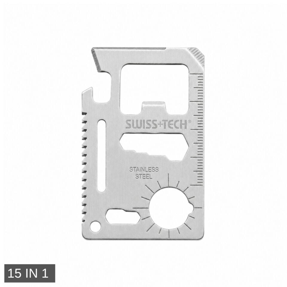 Multi Fonksiyonel Kredi Kartı Çakı - Swiss+Tech - 15 IN 1 - ST33309