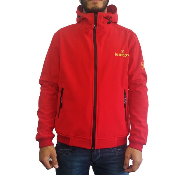Lemigo Softshell Kapşonlu Ceket Kırmızı