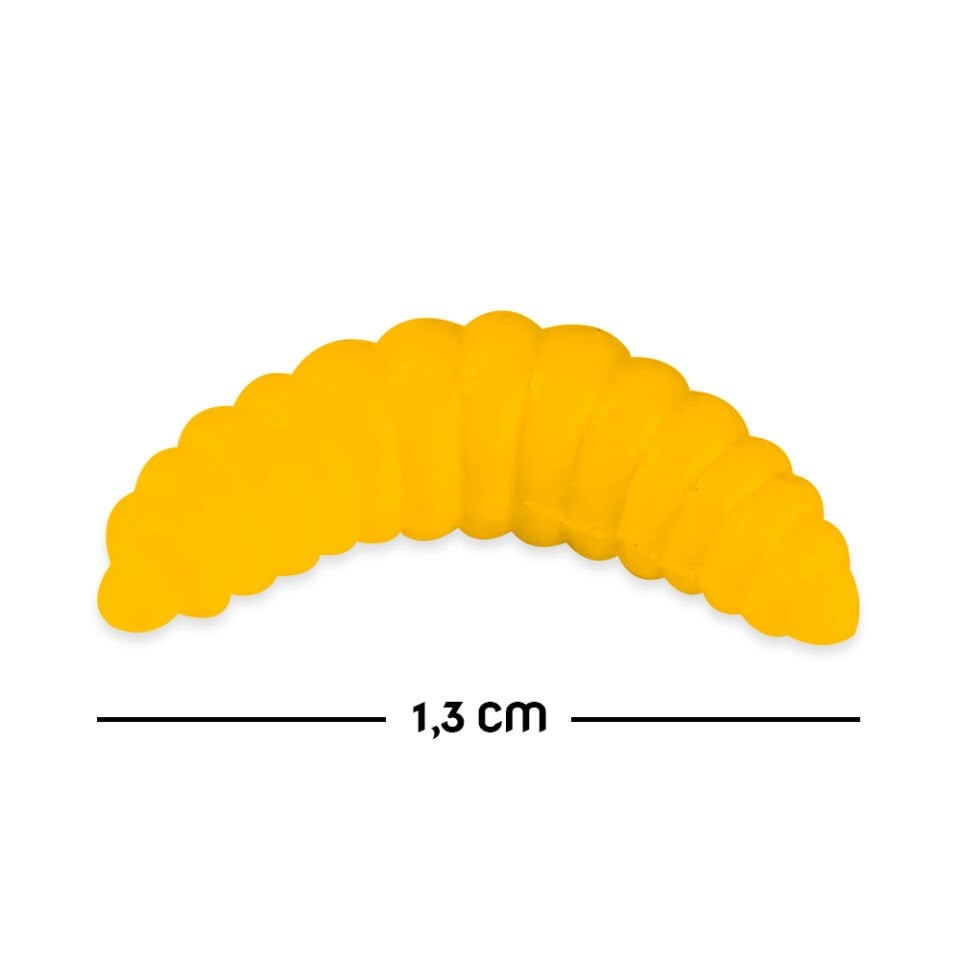 Silikon Kurt Balık Yemi - Kokulu - L Maggot - Turuncu - Power Bait (9956)