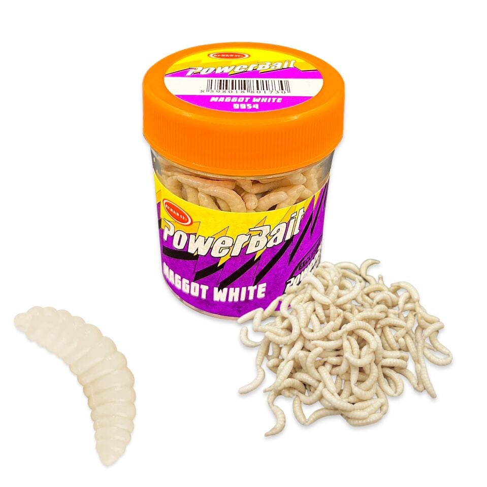 Silikon Kurt Balık Yemi - Kokulu - Maggot - Beyaz - Power Bait (9954)