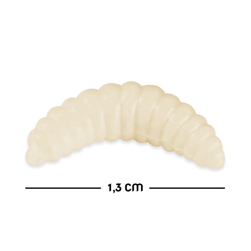Silikon Kurt Balık Yemi - Kokulu - Maggot - Beyaz - Power Bait (9954)