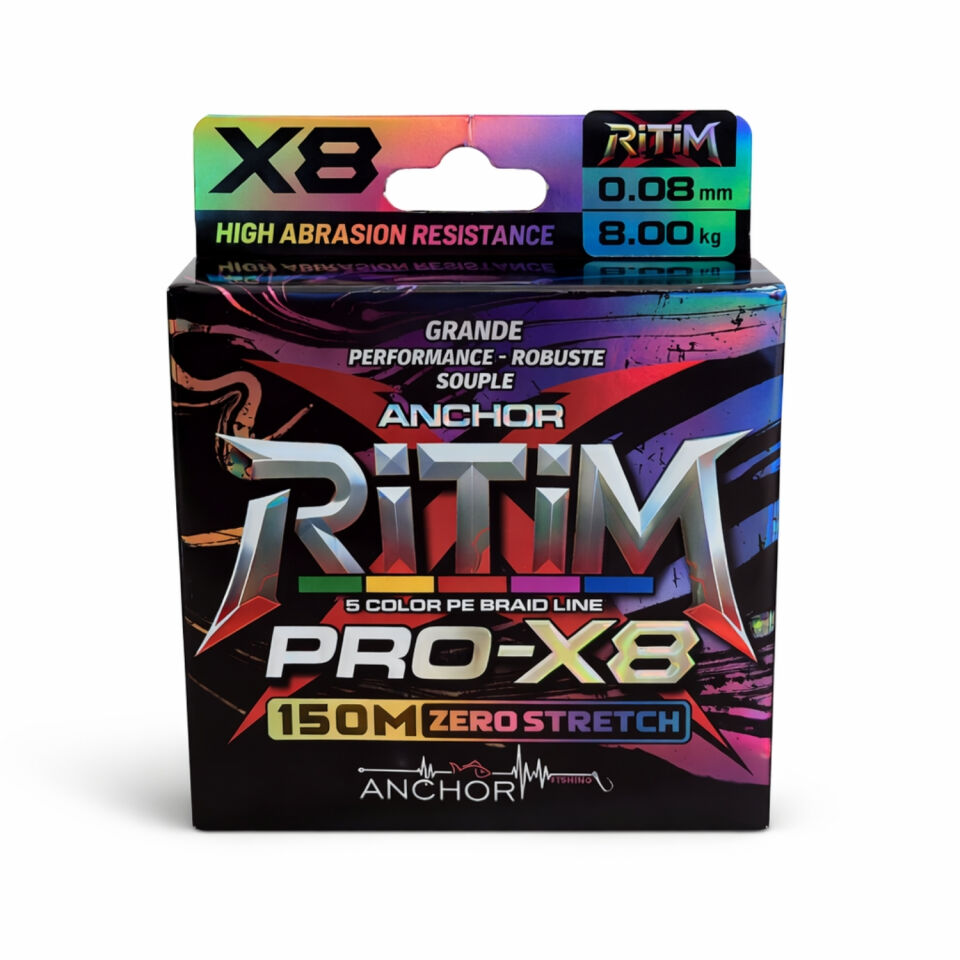 İp Örgü Misina - 8 Kat - Anchor Ritim X8 - 150mt - Ebruli - 0.08mm