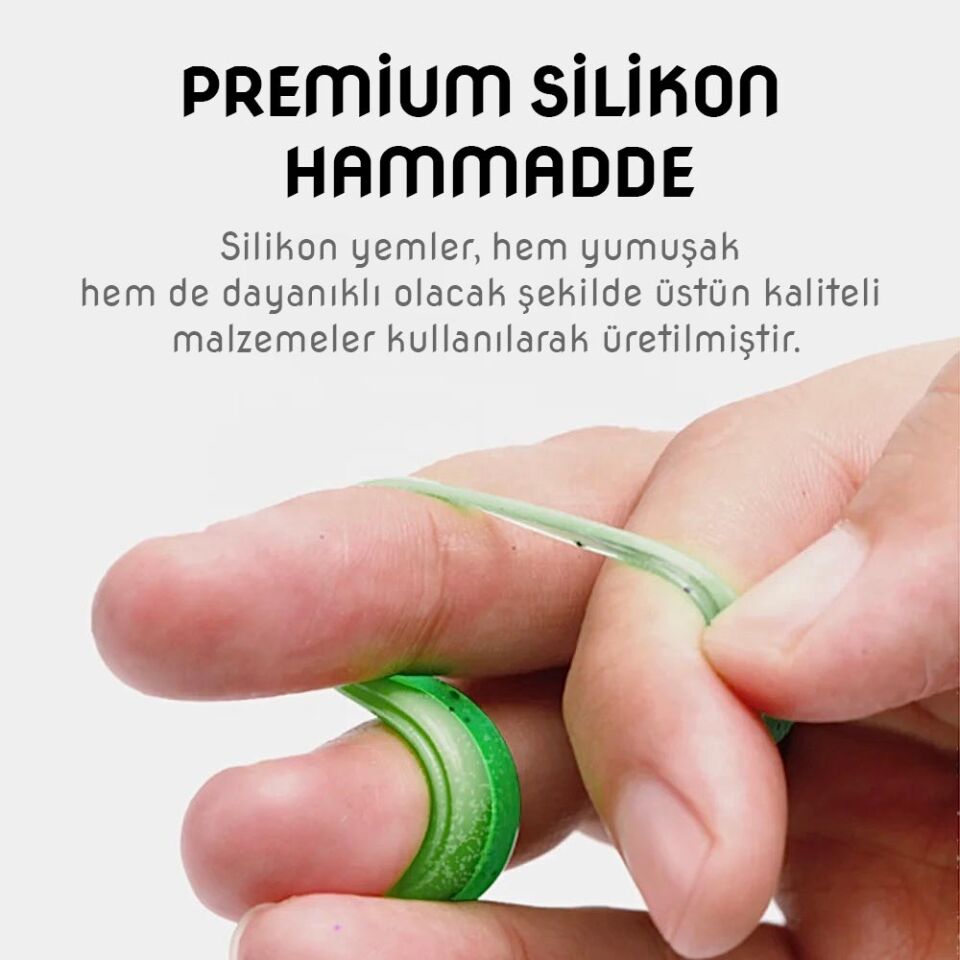 Silikon Kurt Yem - 60mm - Yeşil - Yumy (18065-SM024-02)