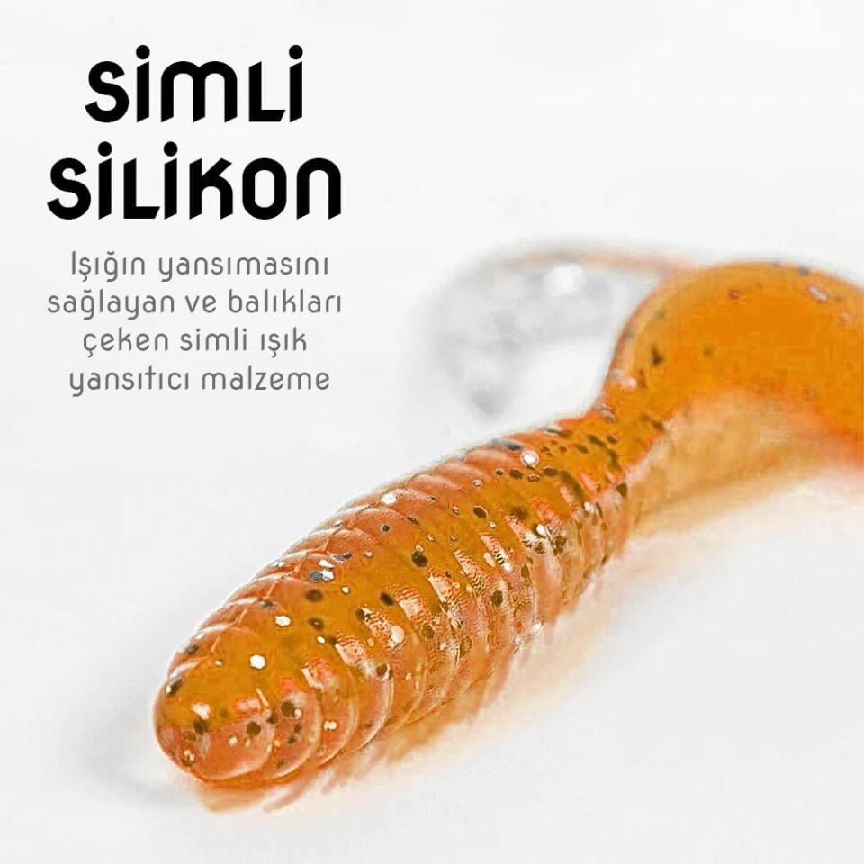 Silikon Kurt Yem - 95mm - Turuncu - Yumy (18095-SM024-10)