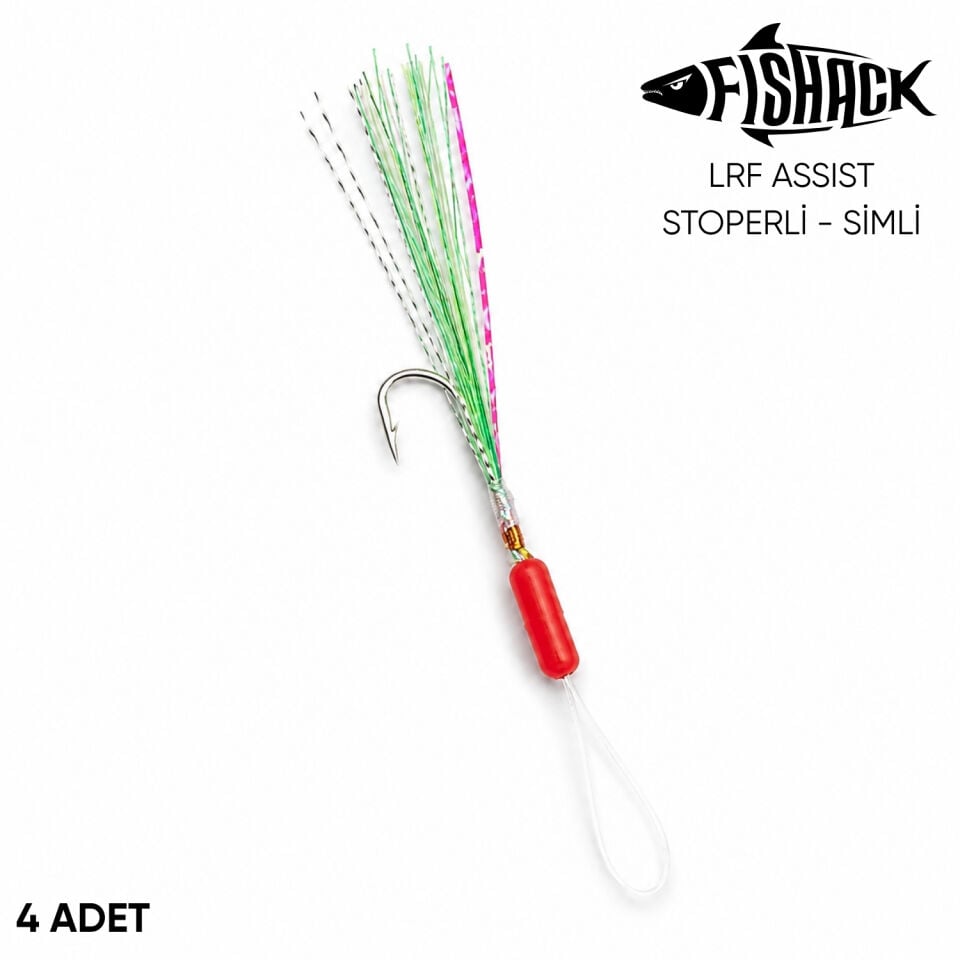 LRF Assist İğne - LRF Hırsız İğnesi - Stoperli - Simli - 4 Adet - Fishack