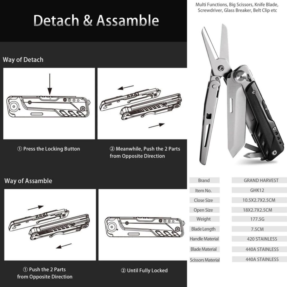 Multi Tool Pense - Grand Harvest - GHK12 Eagle
