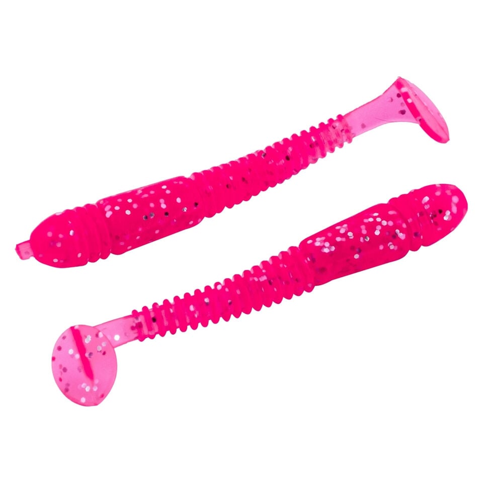 Silikon Kurt Yem - 1,1g 55mm - Fishack Wormix - 10 Adet - UV - Pembe