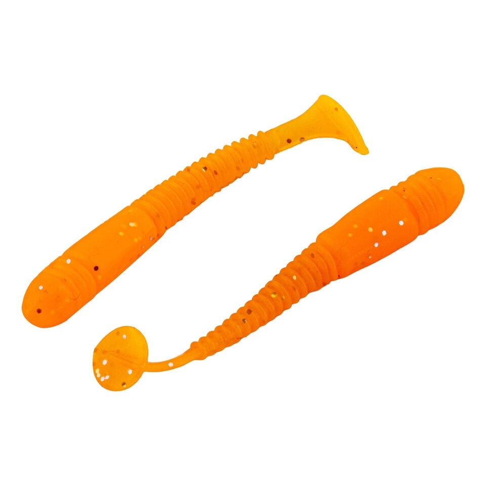 Silikon Kurt Yem - 1,1g 55mm - Fishack Wormix - 10 Adet - UV - Turuncu
