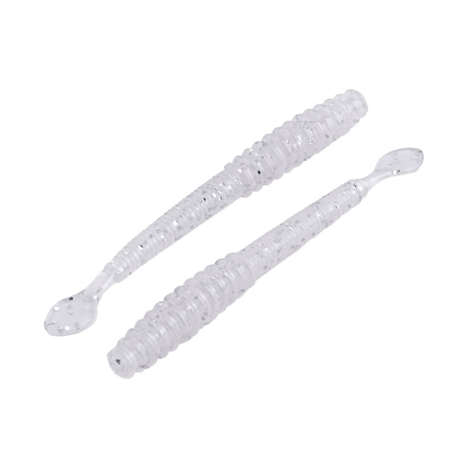 Silikon Kurt Yem - 2,2g 87mm - Fishack Wormix - 10 Adet - Silver White