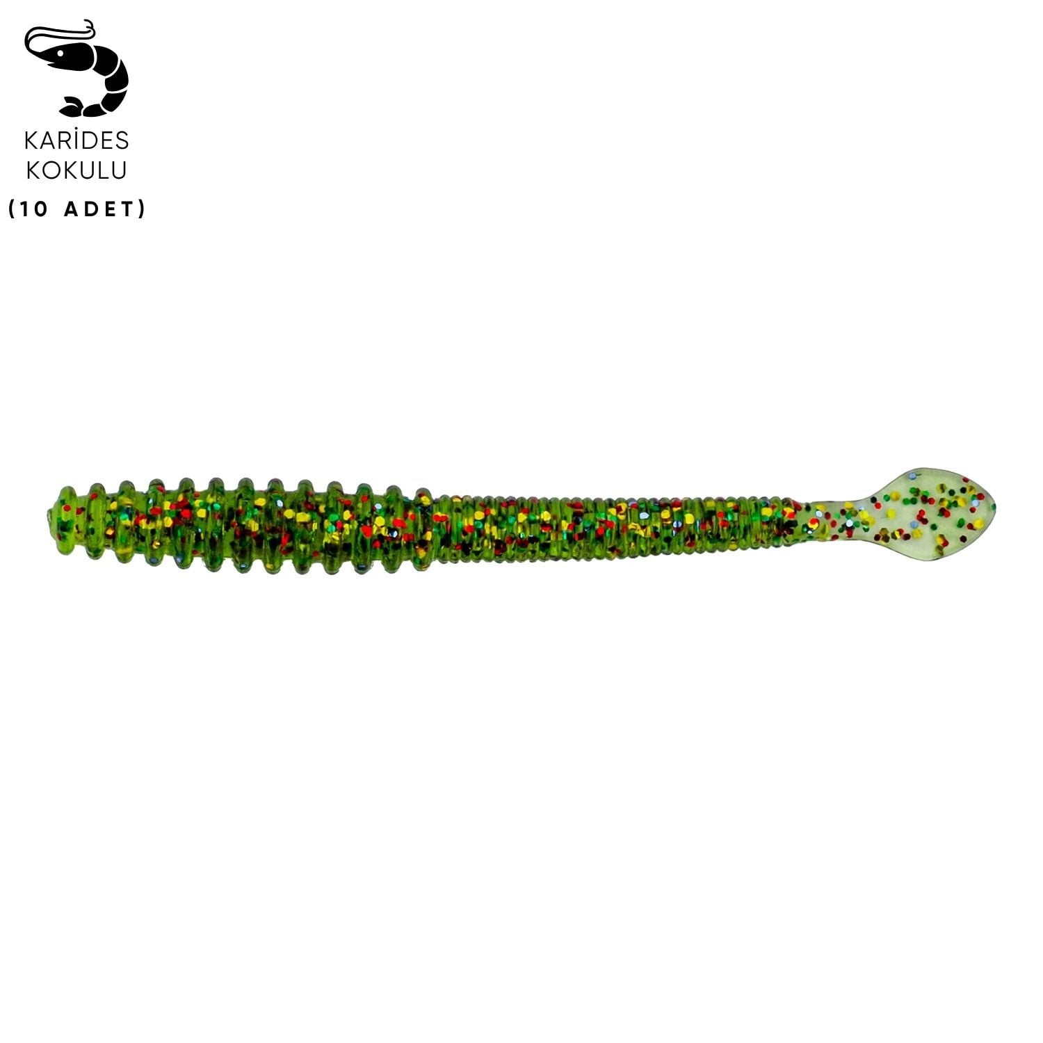 Silikon Kurt Yem - 2,2g 87mm - Fishack Wormix - 10 Adet - Jungle