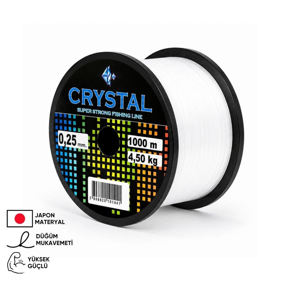 1000 MT Bobin Misina - Crystal - Şeffaf - Ekstra Güçlü - 0,25 MM