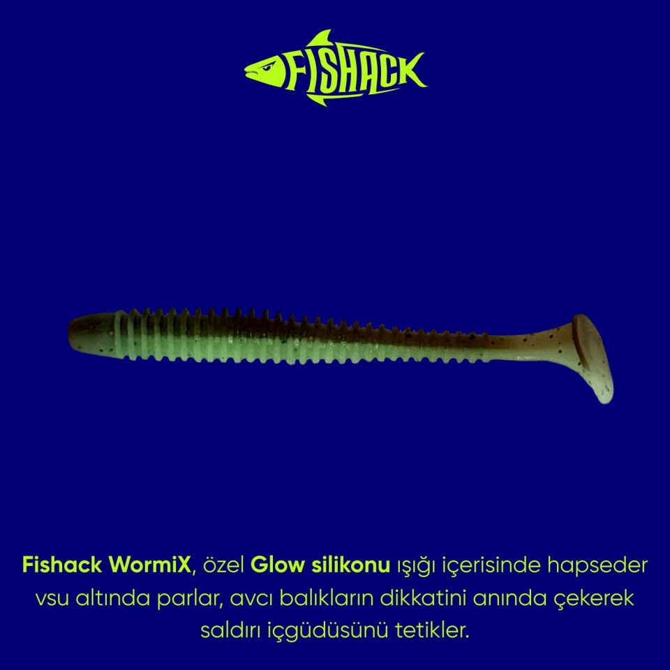 Silikon Kurt Yem - 4,2g 105mm - Turna/Levrek Silikonu - 10 Adet - Gri/Beyaz