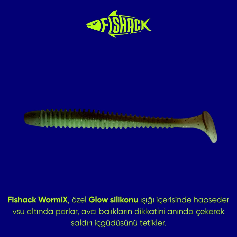 Silikon Kurt Yem - 4,2g 105mm - Turna/Levrek Silikonu - 10 Adet - Gri/Beyaz