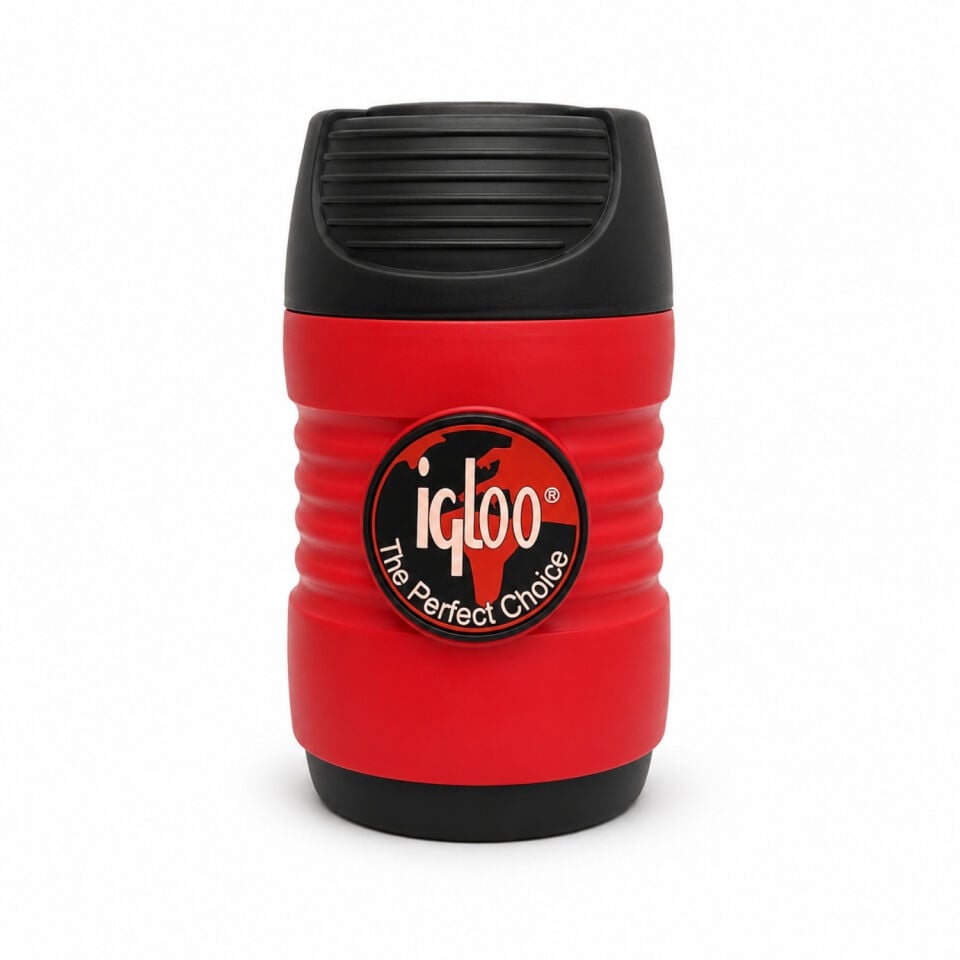 Cam Yemek Termosu - Isı Yalıtımlı - Igloo - 600 ml - Siyah/Kırmızı - 200385