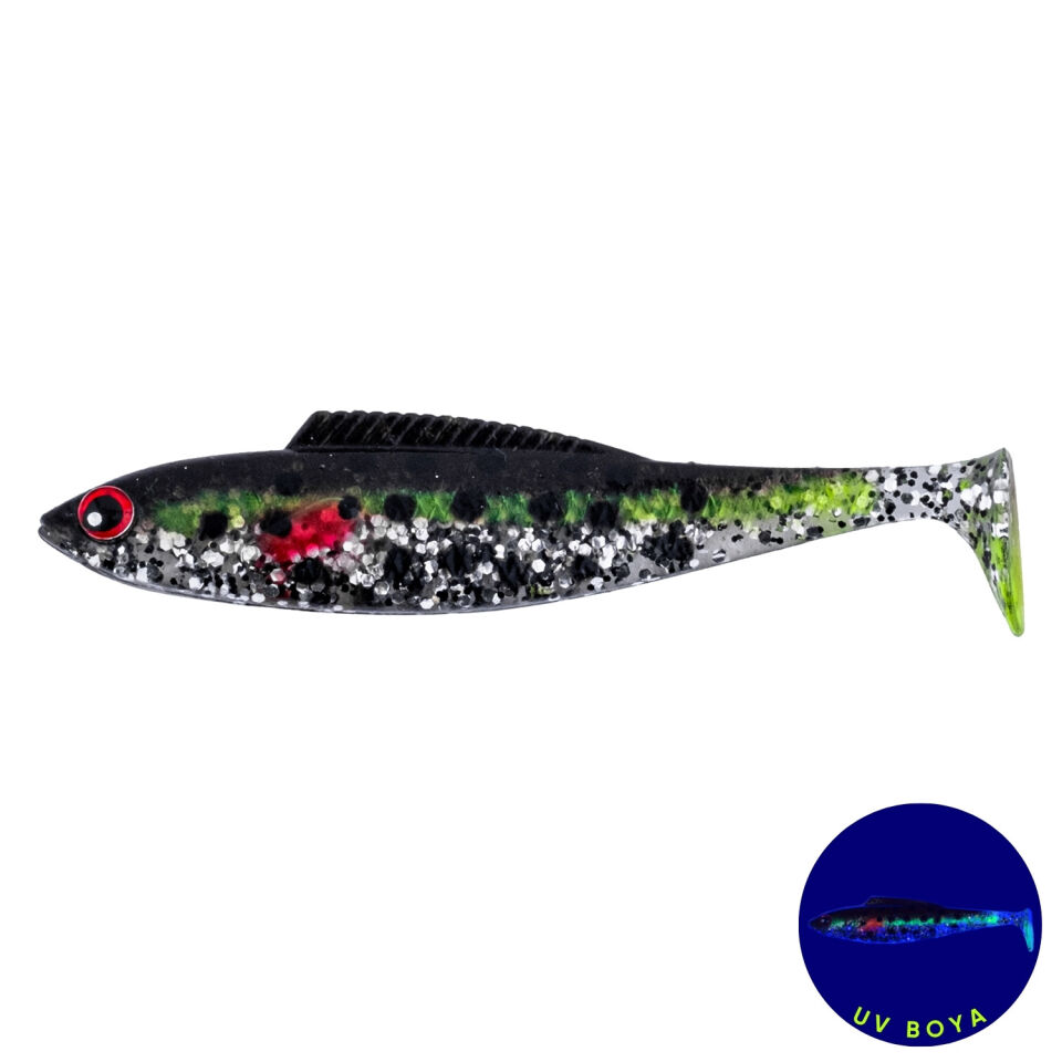 Silikon Balık - 4,5g 85mm - Fishack PredatorX - UV Boyalı - Fleck