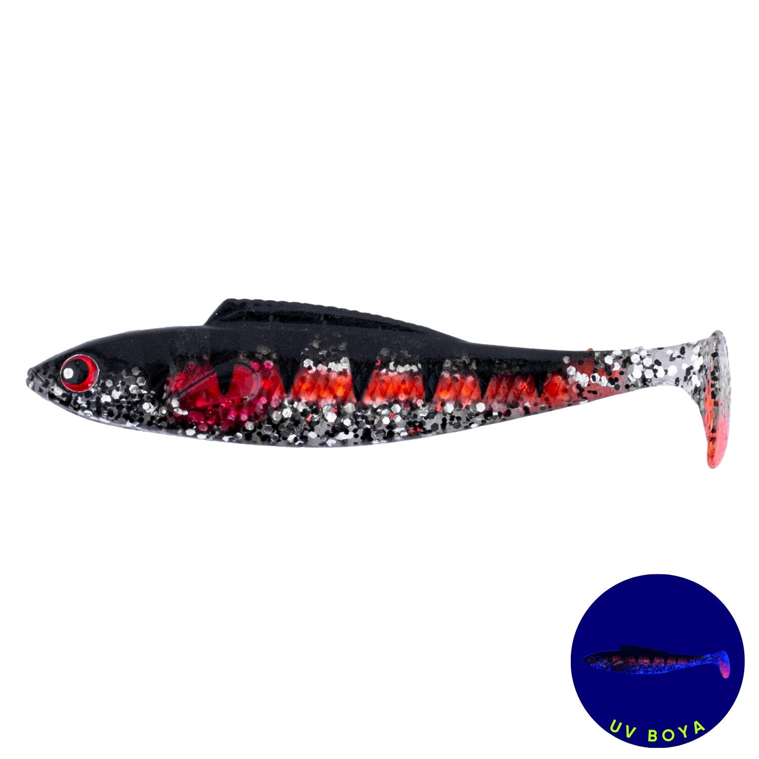 Silikon Balık - 4,5g 85mm - Fishack PredatorX - UV Boyalı - Spark
