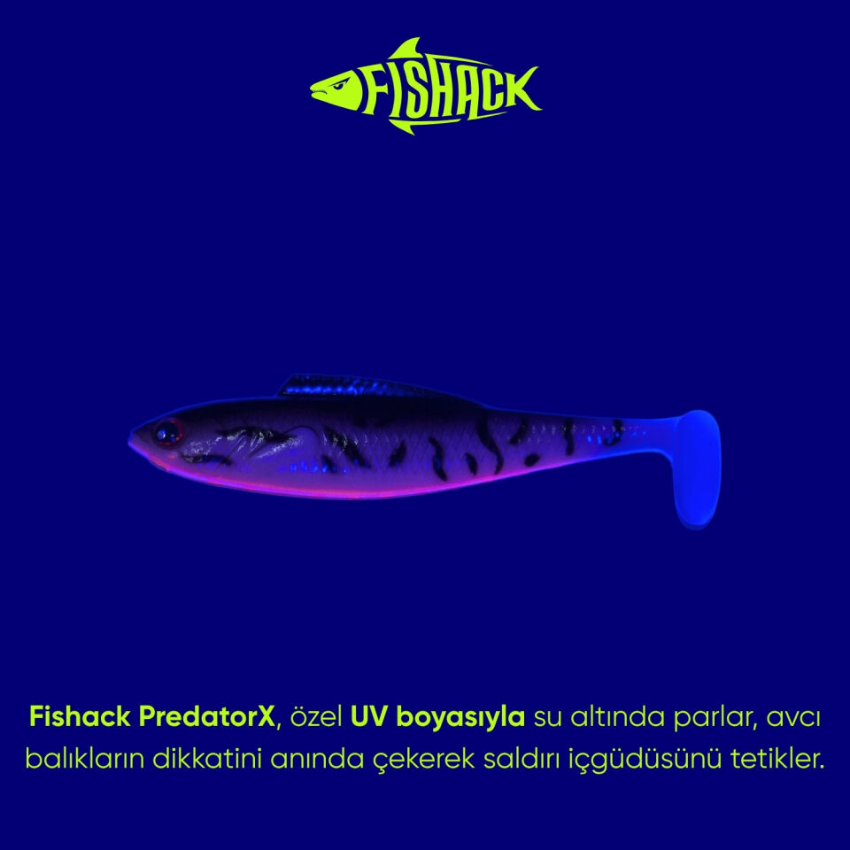 Silikon Balık - 4,5g 85mm - Fishack PredatorX - UV Boyalı - Dash