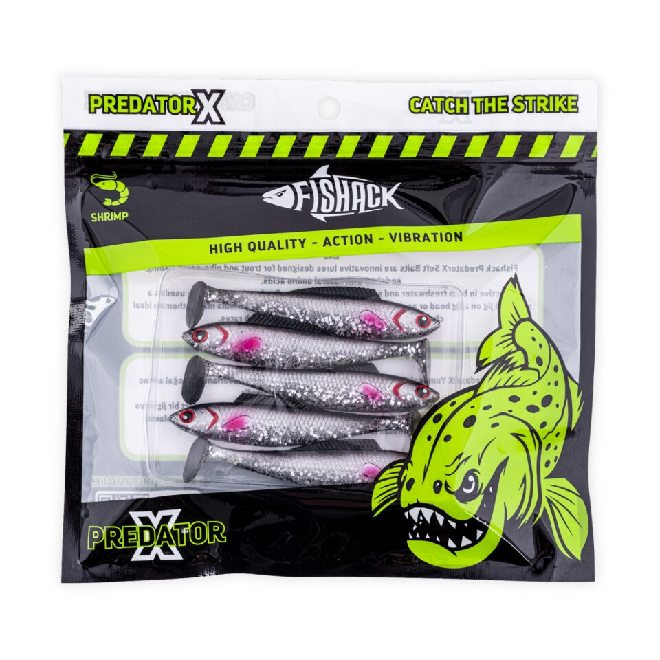 Silikon Balık - 4,5g 85mm - Fishack PredatorX - UV Boyalı - Ghosty