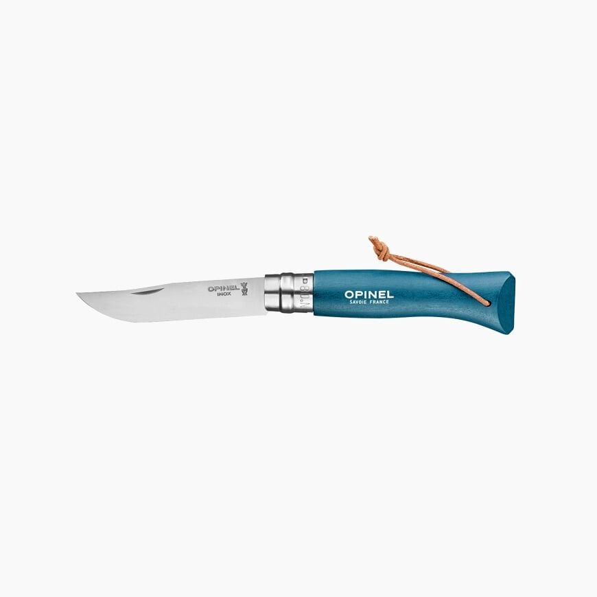 Katlanır Cep Çakısı - Opinel - Gürgen Ağacı Sap - Mavi Çakı No:8