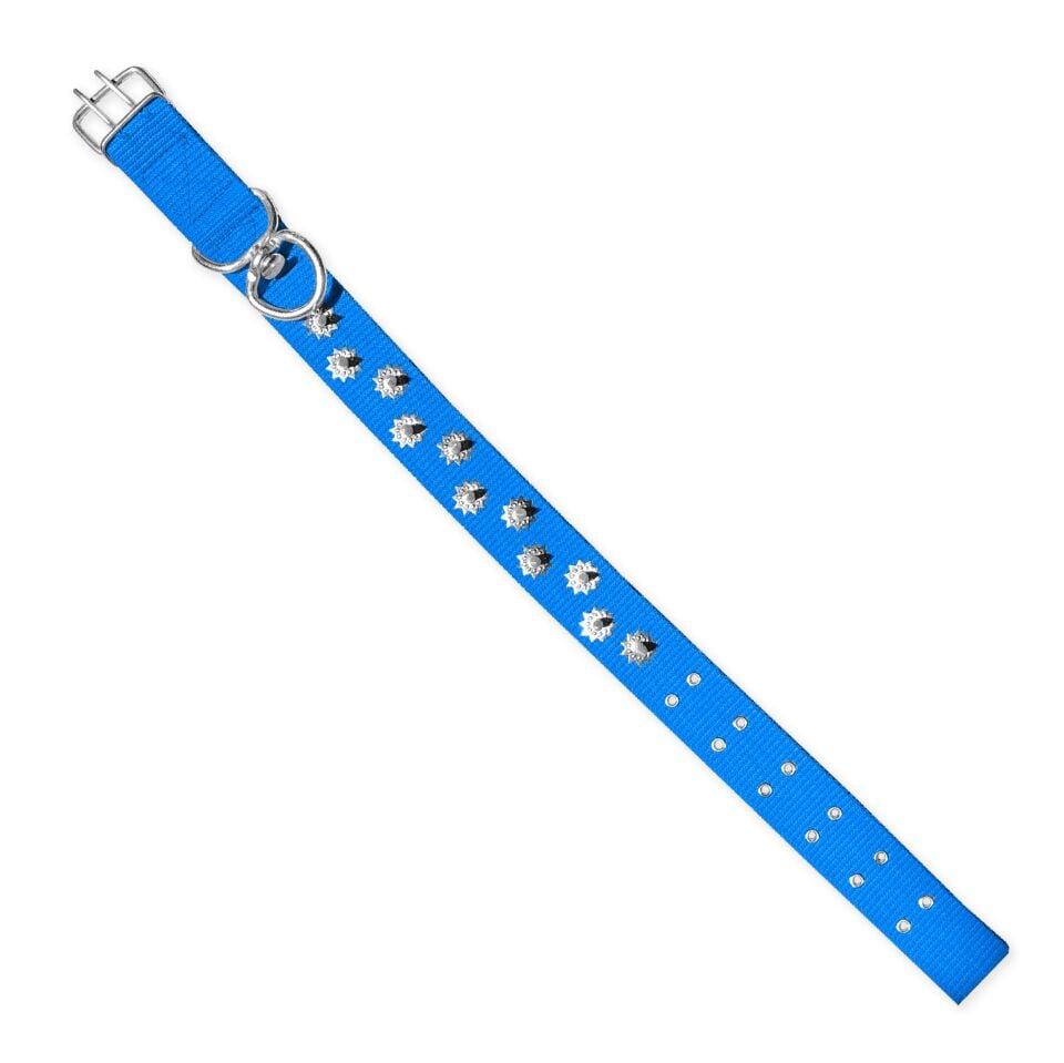 Dokuma Çivili Köpek Boyun Tasması - 5*80 cm - Mavi