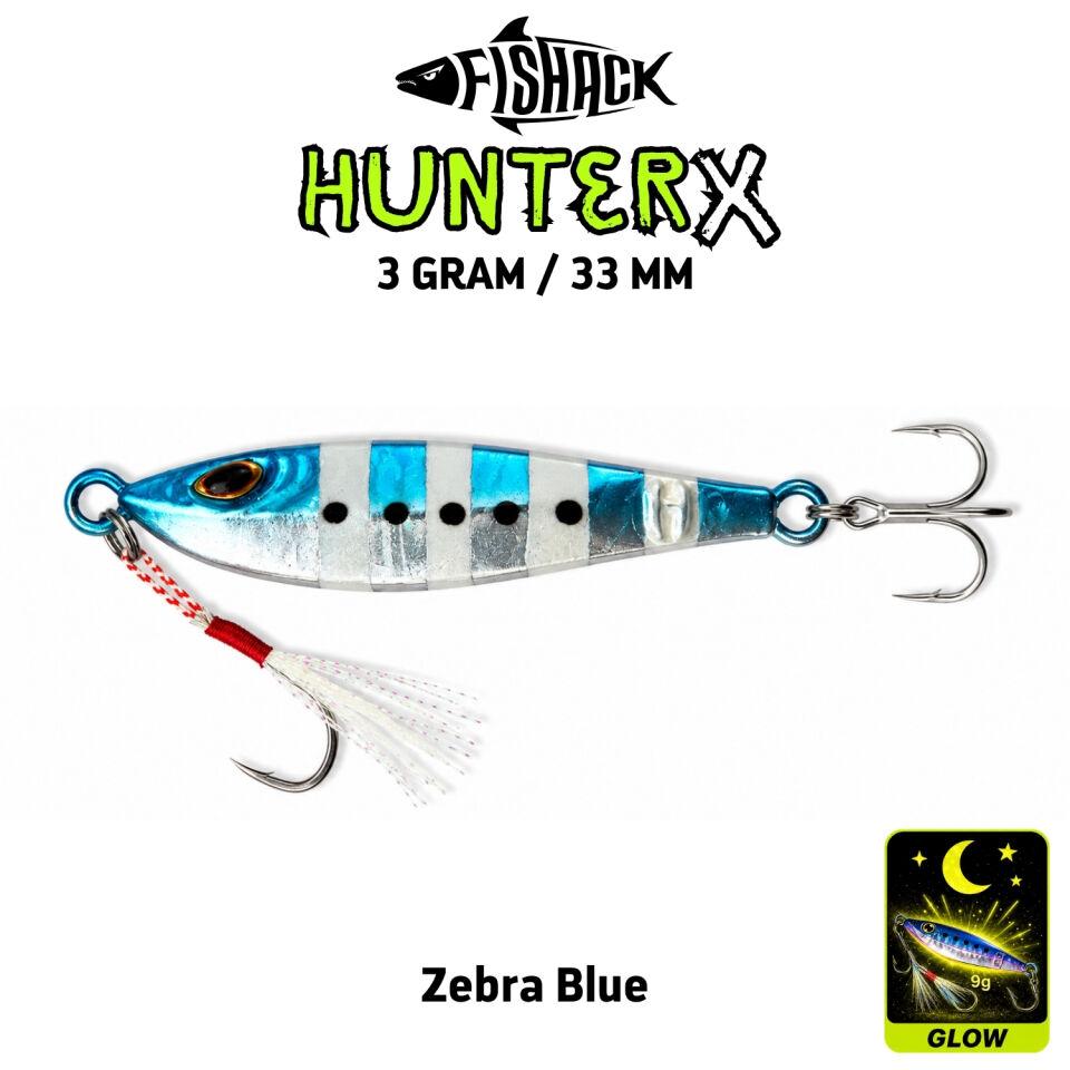 3'lü Metal Jig Yem Seti - Fishack Hunterx - 3g 33mm