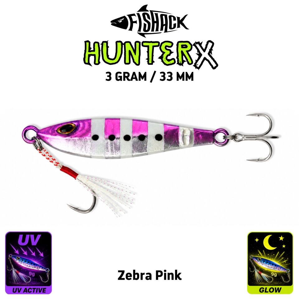 3'lü Metal Jig Yem Seti - Fishack Hunterx - 3g 33mm