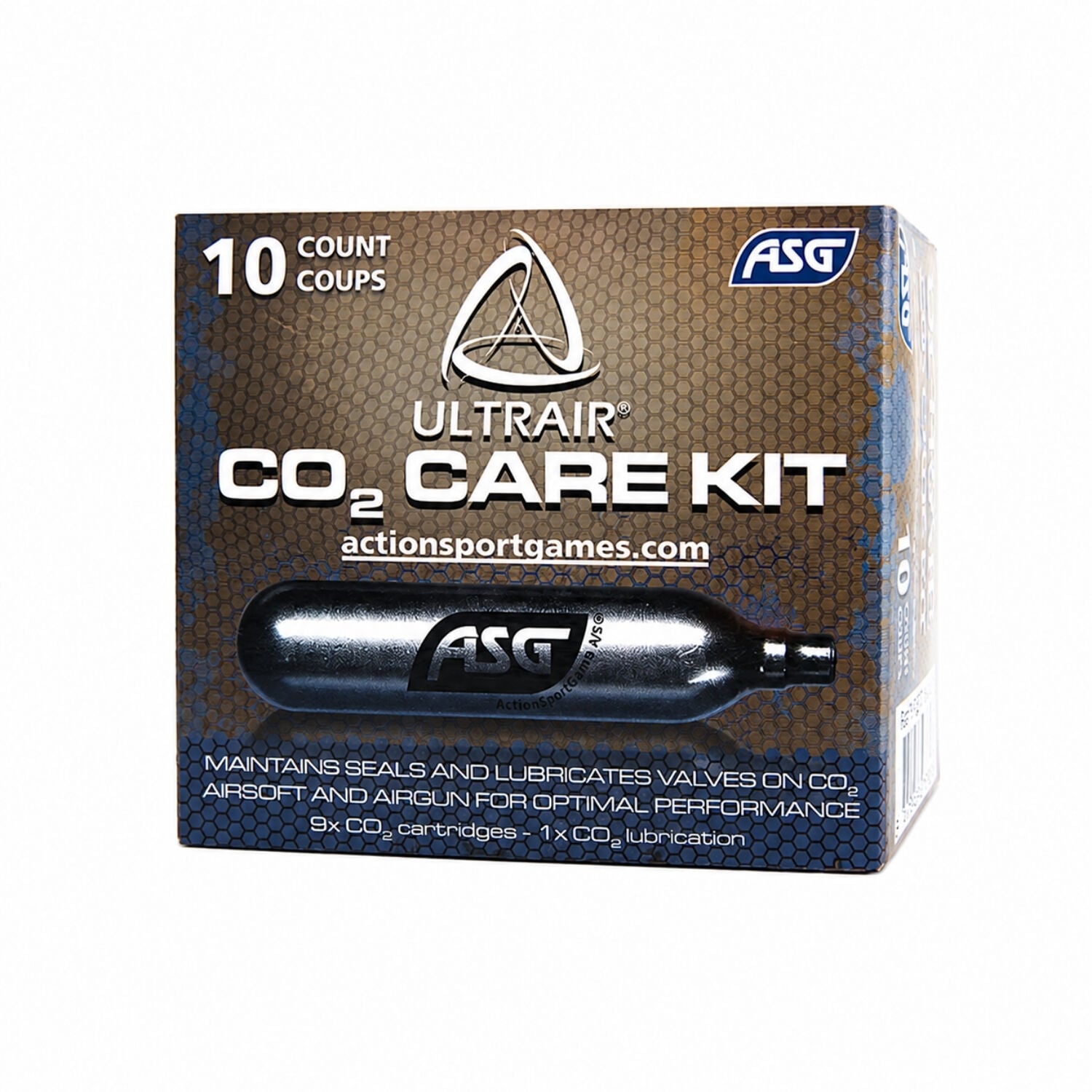 ASG 12 gr CO2  Airsoft Tüpü 10'lu Kutu (9 Normal + 1 Yağlı)